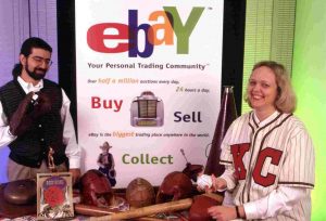 June 15, 1998: Chairman and founder Pierre Omidyar and CEO Meg Whitman of eBay.com, the online auction service. (James D. Wilson / Liaison Agency)